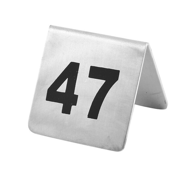 Shop Restaurant Stainless Steel Freestanding Number 47 Table Sign