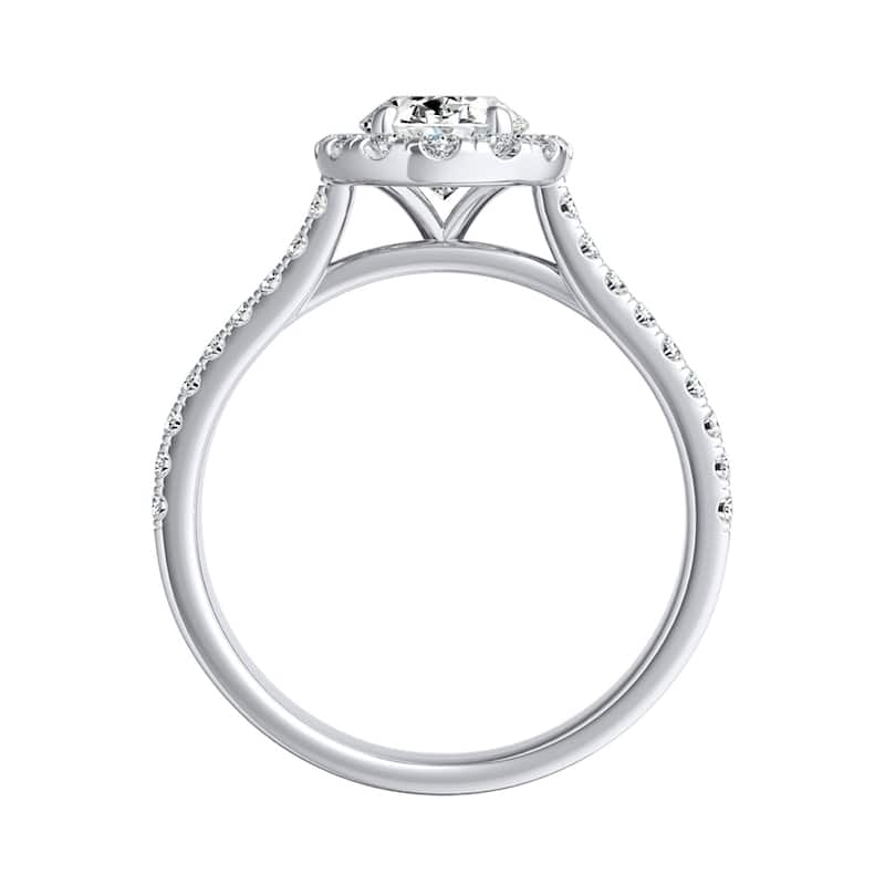 Auriya 18k Gold 1 1/4ctw Oval-cut Halo Diamond Engagement Ring (I-J, I1-I2)