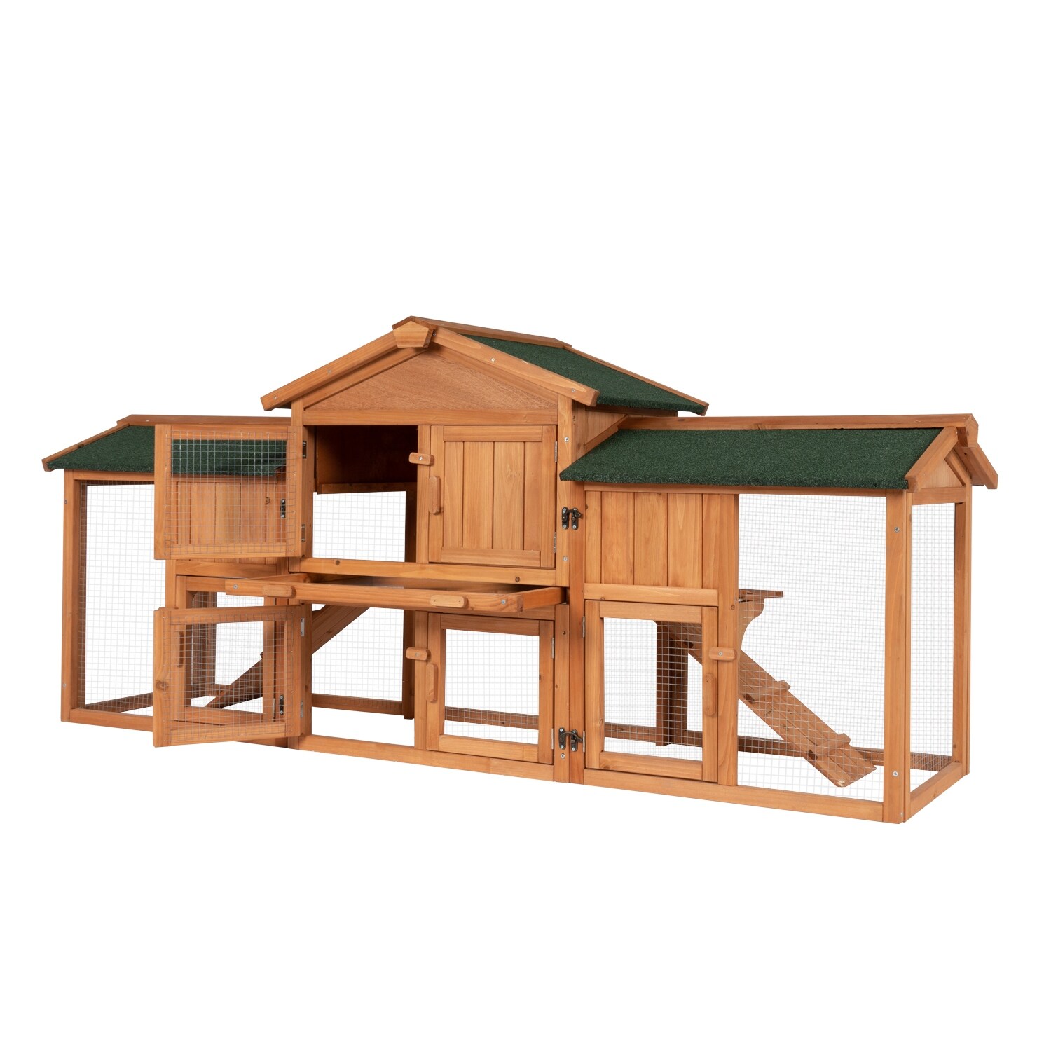 Purlove pet rabbit hutch wooden house chicken coop for small animals cheap