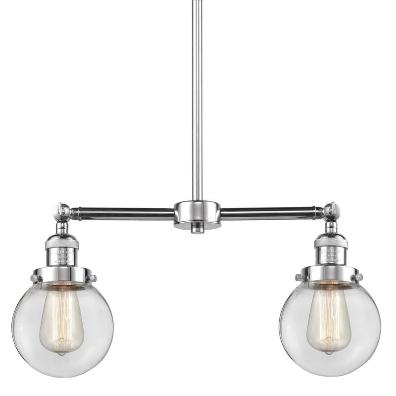 Innovations Lighting Beacon 2 Light 23" Wide Linear Chandelier - Polished Chrome / Clear