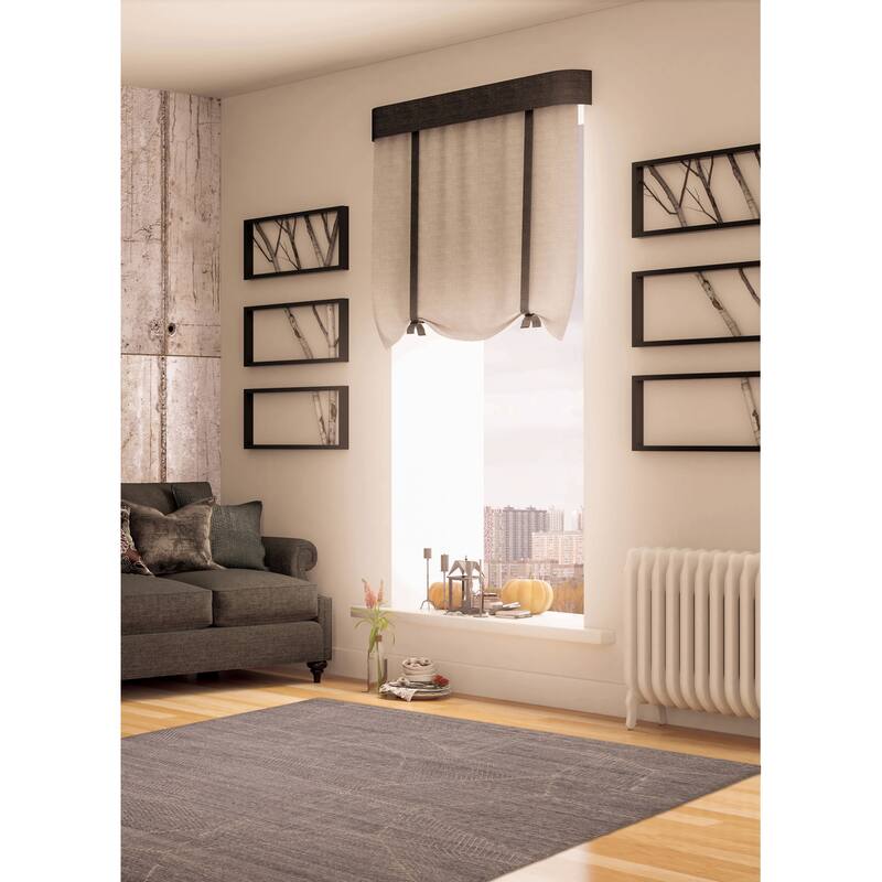 ECARPETGALLERY Hand Loomed Elysian Grey Wool Rug - 8'0 x 9'8