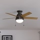 preview thumbnail 1 of 19, Hunter 46" Anslee Low Profile Ceiling Fan with LED Light Kit and Pull Chain Premier Bronze