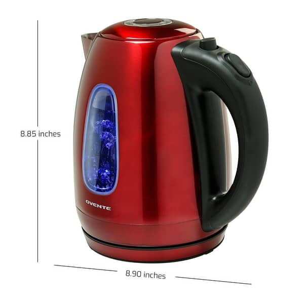 Ovente Portable Electric Hot Water Kettle 1.7 Liter Stainless