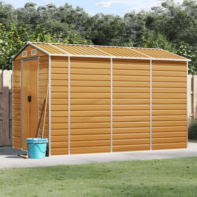 vidaXL Garden Shed Metal Outdoor Storage Shed Anthracite Galvanized Steel