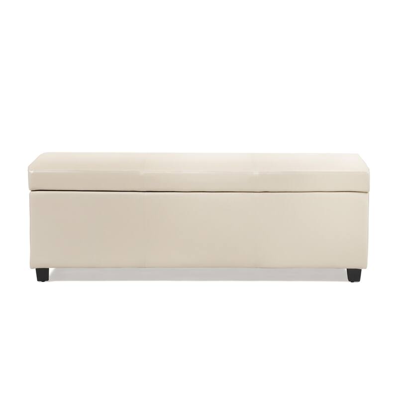 DH Basic Modern Brian 48-inch Rectangular Linen Storage Ottoman Bench by Denhour