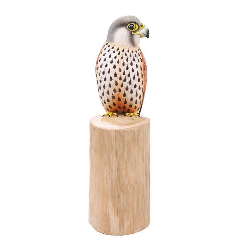 Novica Handmade Common Kestrel Wood Statuette