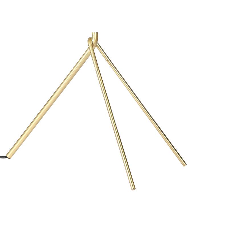Rochelle 20.25" Brass LED Task Lamp, Brass Gold/Black by JONATHAN Y