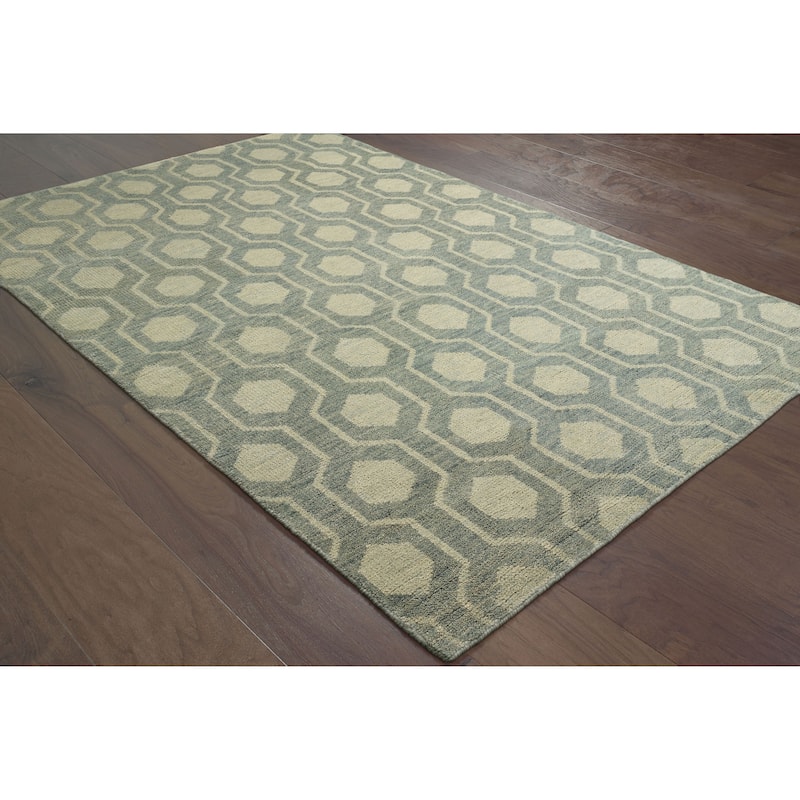 Vista Home Handmade Wool Geometric Odgee Trellis Area Rug