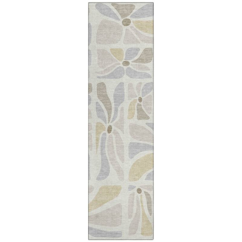 Machine Washable Indoor/ Outdoor Modern Gilcrest Chantille Rug