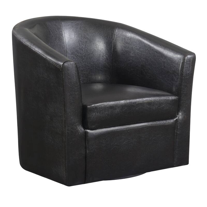 Tournefeuille Faux Leather Swivel Armchair
