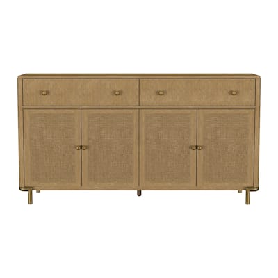 2 Drawers and 4 Doors Wooden Dining Sideboard Server in Sand Wash