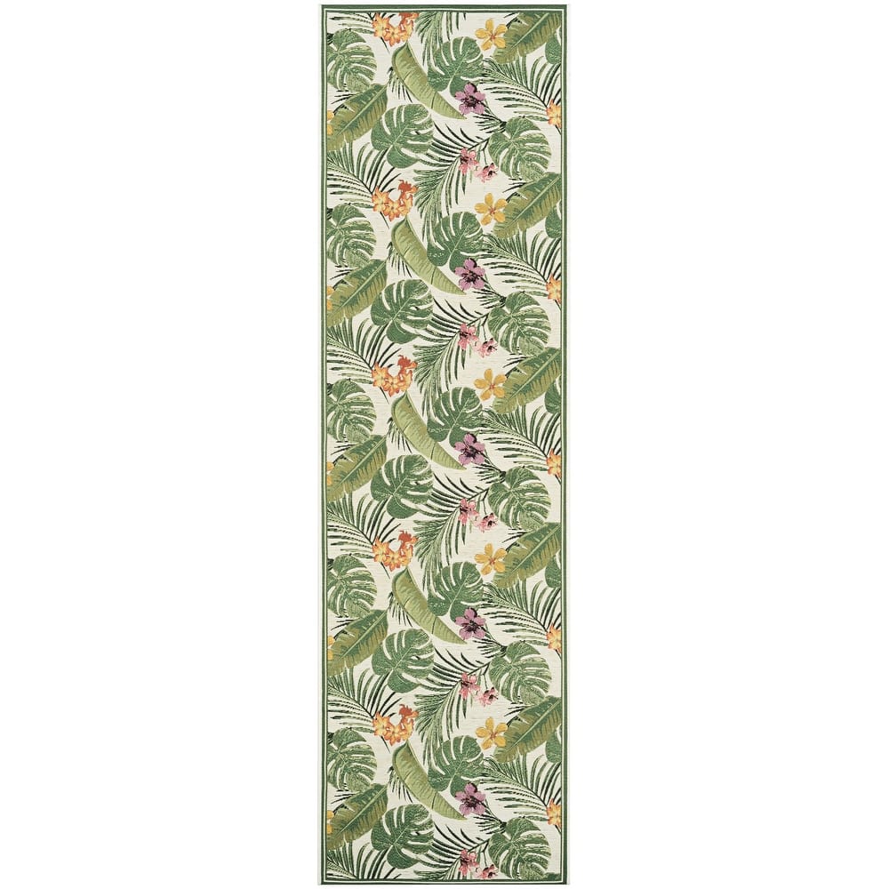 Dream Decor Rugs Gelato Royal Fern Ivory Green Indoor Outdoor Area Rug