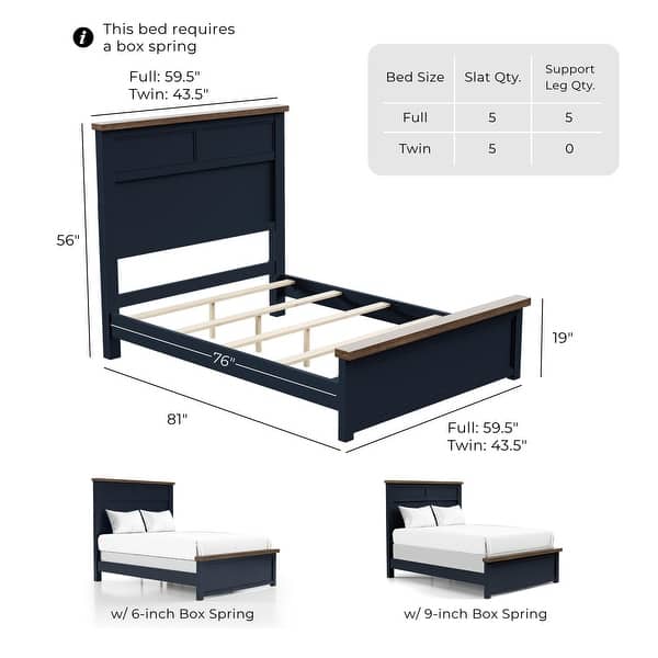dimension image slide 1 of 2, Furniture of America Althea Modern Farmhouse 2-Piece Wood Kids Panel Bed and Nightstand Set