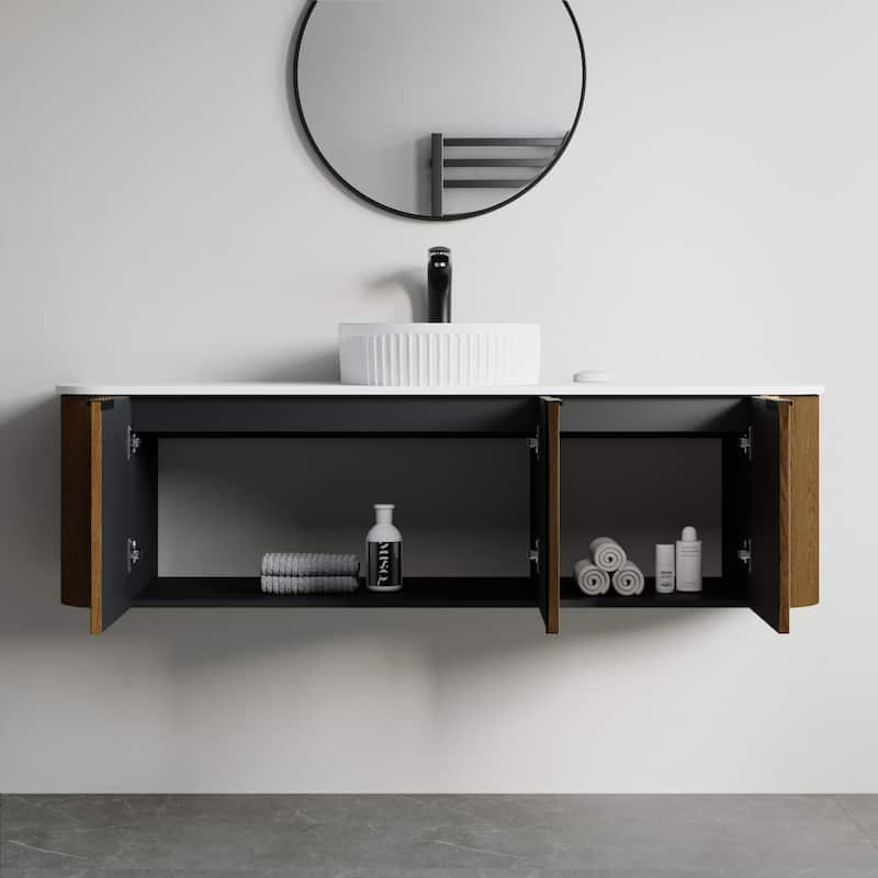 Dillon 60" Single Vanity 5 Pc Combo