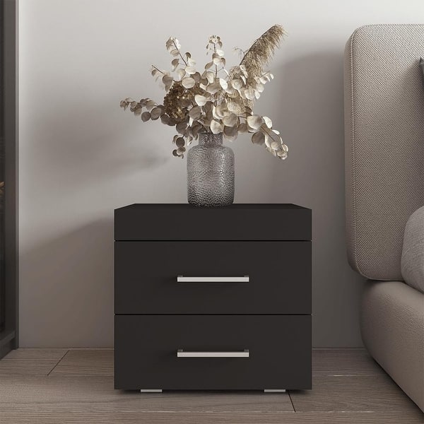 slide 2 of 10, Perth 2D 17" Nightstand Black