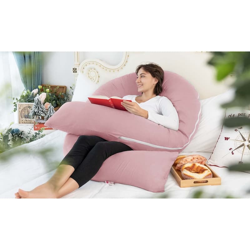 Pregnancy Pillow, Full Body Maternity Pillow With Contoured U-Shape By