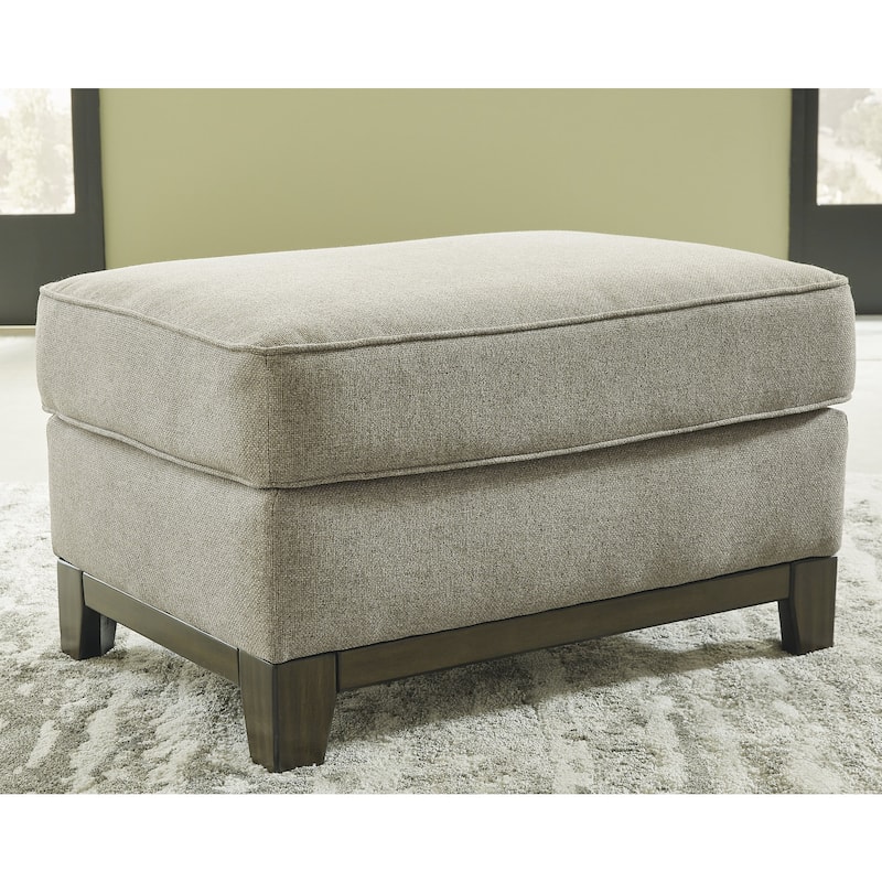 Kaywood Upholstered Dark Gray Ottoman