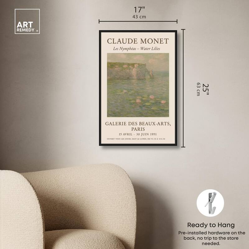 Water Lilies Canvas Vintage Art by Art Remedy