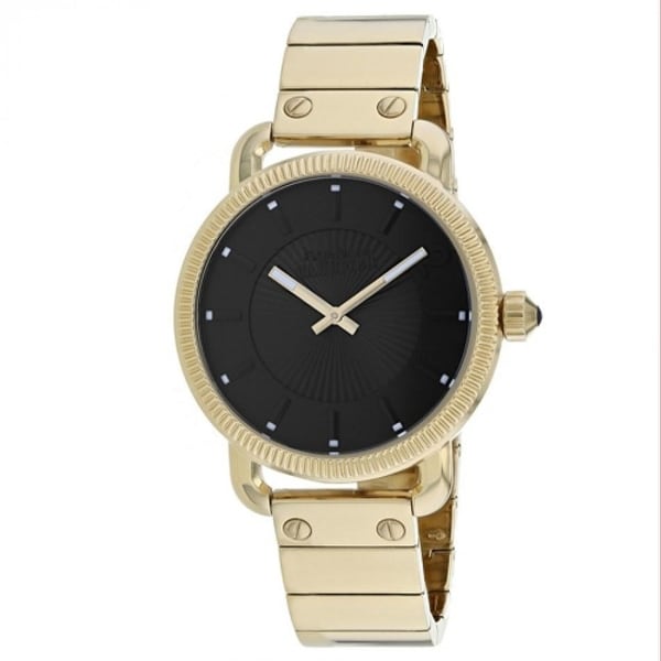 Jean Paul Gaultier Men's 8504403 'Index' Gold-Tone Stainless Steel Watch - Black. Opens flyout.