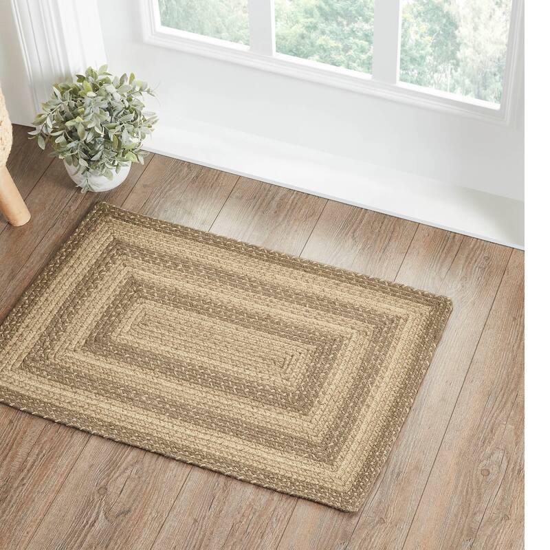 Cobblestone Jute Rug Rect w/ Pad 20x30 - 20" x 30" Rectangle