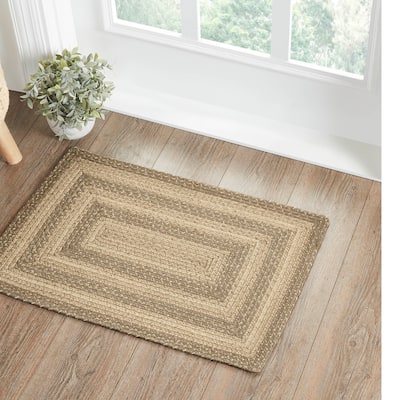 Cobblestone Jute Rug Rect w/ Pad 20x30 - 20" x 30" Rectangle