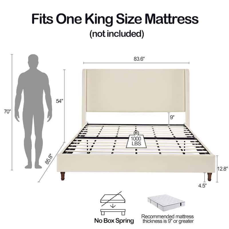 Harper Tall Headboard Upholstered Bed