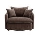 preview thumbnail 20 of 47, 46" Chenille Upholstered Sofa Swivel Chair