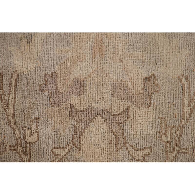 Traditional Kazak Area Rug Hand-Knotted Floral Wool Carpet - 8'9" x 9'8"
