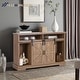 preview thumbnail 6 of 32, MAISON ARTS 52-Inch Farmhouse Sliding Barn Door TV Stand Sideboard Buffet Storage Cabinet