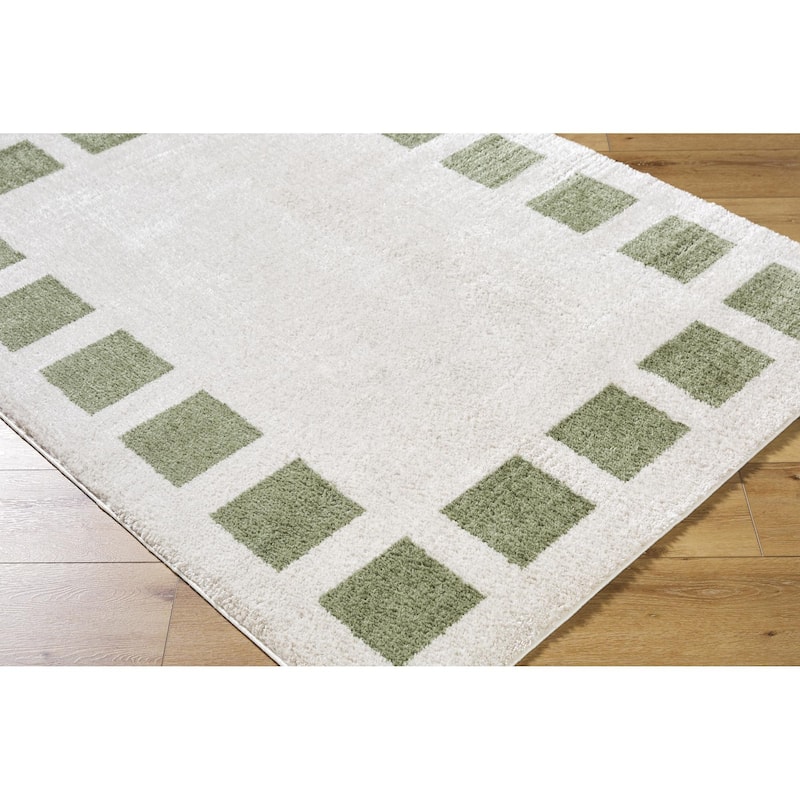 Livabliss Fossay Shag Modern & Contemporary Checkered Washable Area Rug