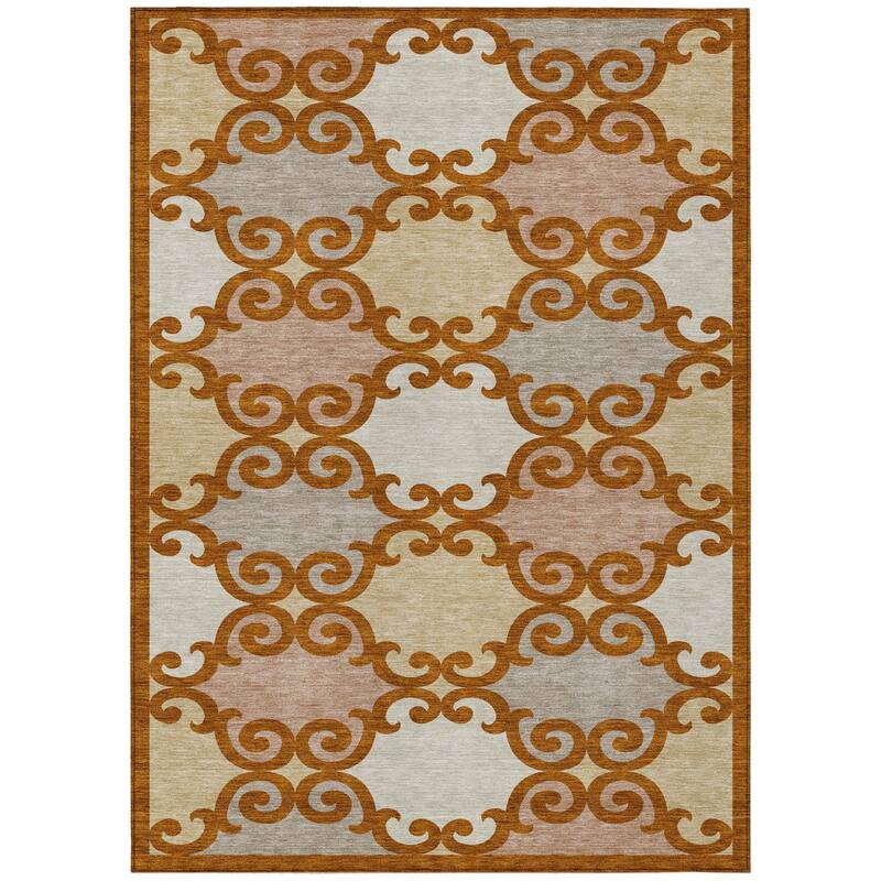 HomeRoots Trellis Transitional Rectangle Outdoor Rug