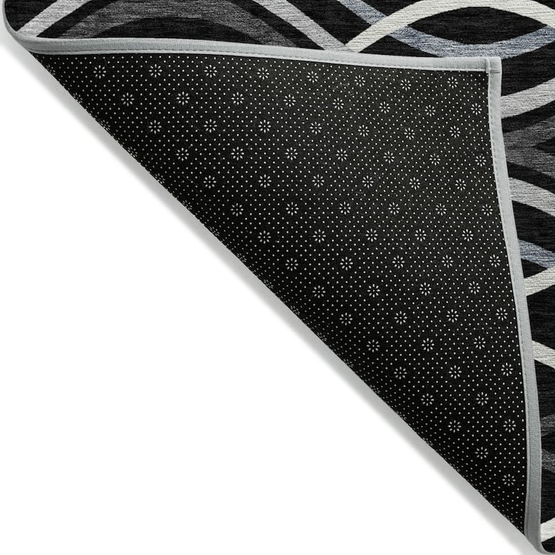 HomeRoots Abstract Transitional Rectangle Outdoor Rug