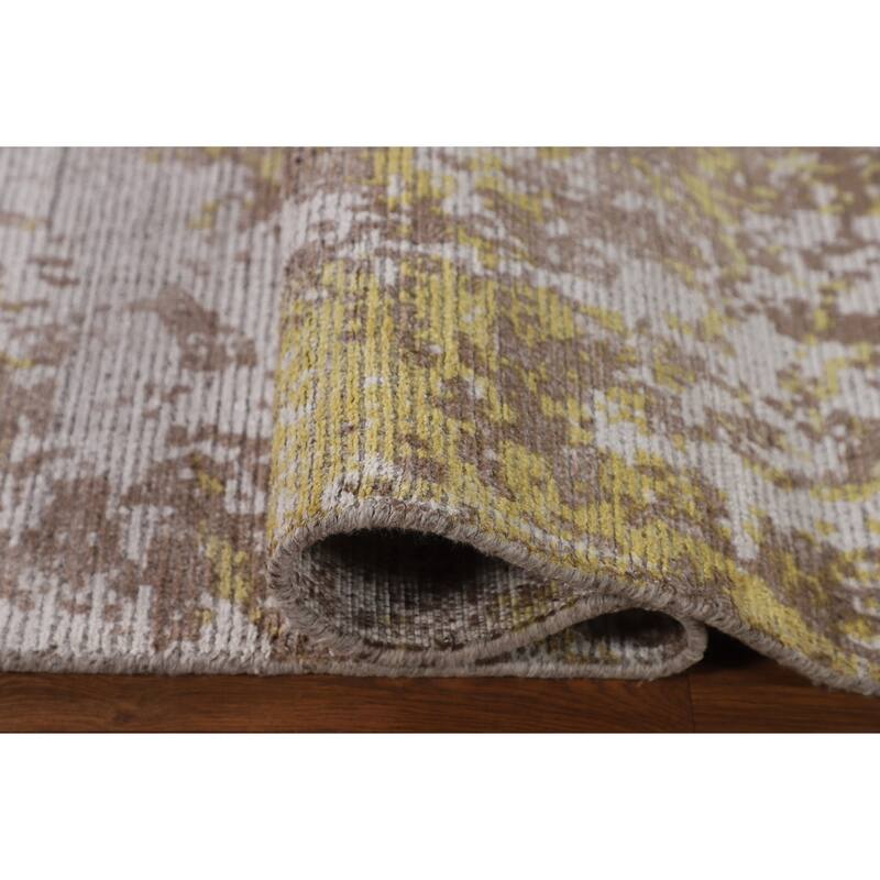 Multi-Color Modern / Abstract Area Rug Handmade Wool Carpet - 8'1"x 9'9"
