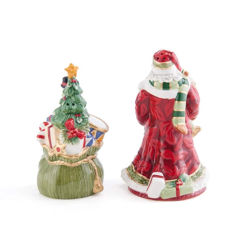 Fitz and Floyd Holiday Home African American Santa Salt and Pepper Set On Sale Bed Bath