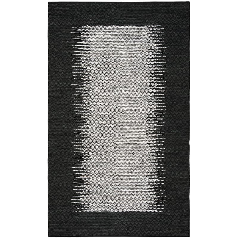 SAFAVIEH Handmade Vintage Boho Leather Mellissa Modern Stripe Leather