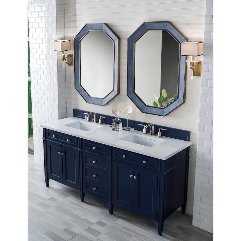 James Martin Vanities Brittany 72" Double Vanity, Victory Blue