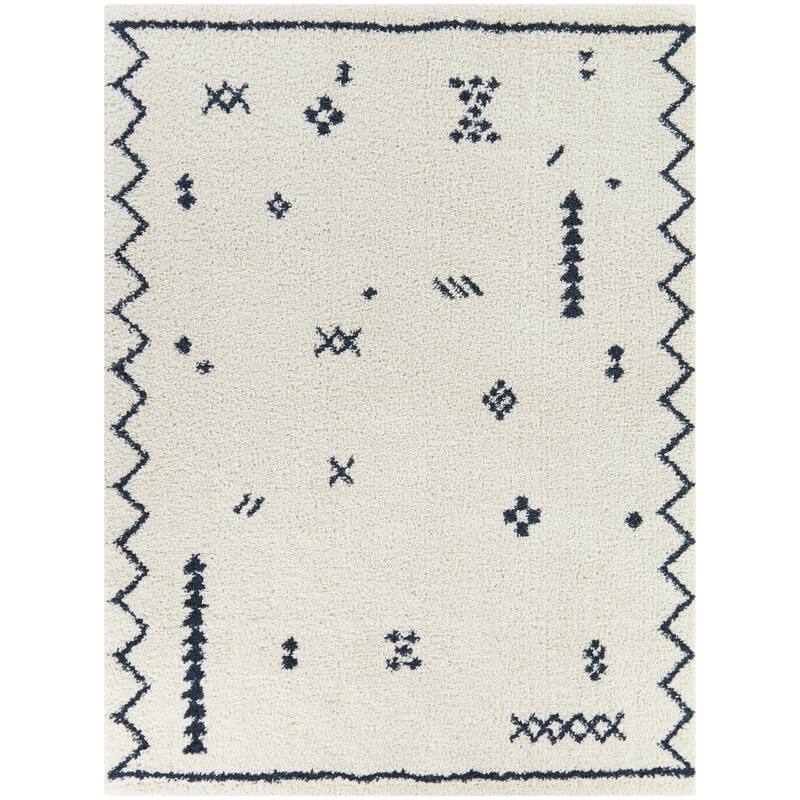 Eila Geometric Southwestern Shag Area Rug