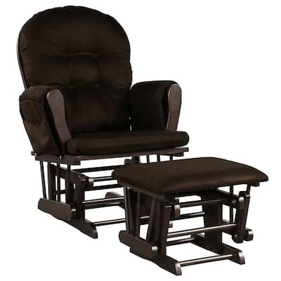 Gymax Baby Nursery Relax Rocker Rocking Chair Glider & Ottoman Set w/