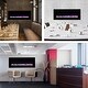 preview thumbnail 5 of 4, Hastings Home 54" Electric Fireplace- Wall Mount, Front Vent, LED Flame Technology & Remote Control - 54” x 20” x 4.75”
