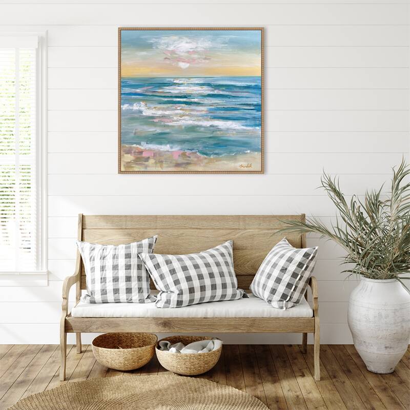 Sunny Seascape I by Emma Bell Framed Canvas Wall Art Print