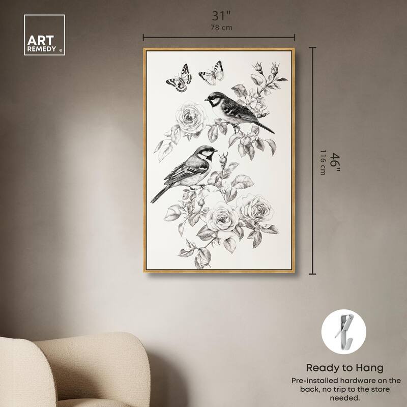 Perched Pair I Canvas by Art Remedy