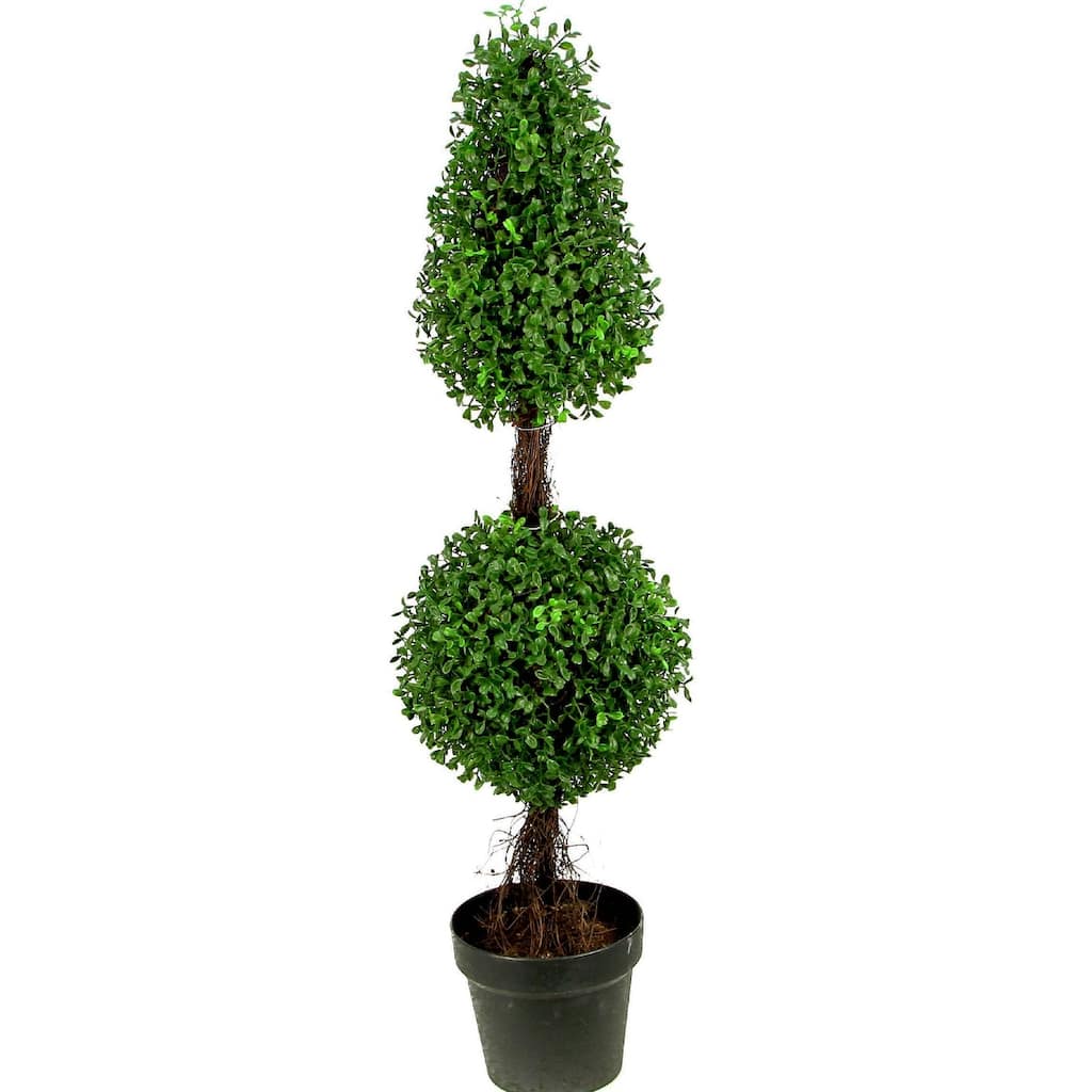 Admired By Nature 3-ft. Faux Sculpted Boxwood Potted Topiary - GTR4634-NATURAL