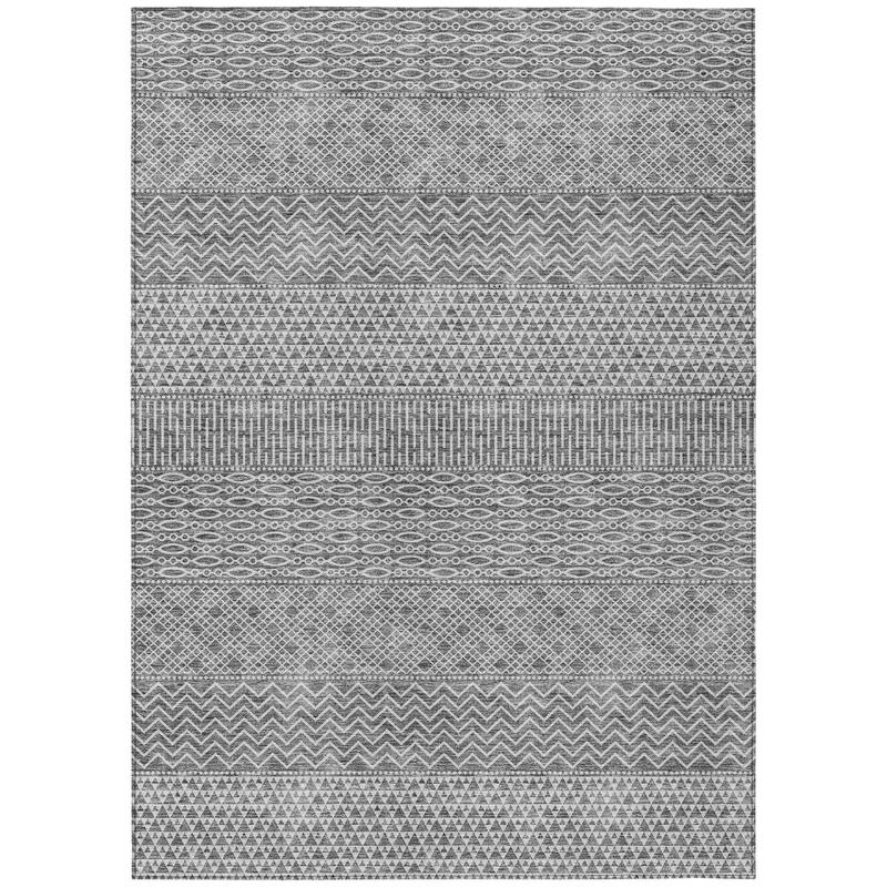 HomeRoots Chevron Modern Rectangle Outdoor Rug