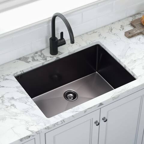 DORNBERG 30" L X 18" W Undermount Kitchen Sink With Sink Grid