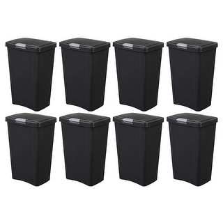 Sterilite 7.5 Gallon TouchTop Wastebasket with Titanium Latch ...