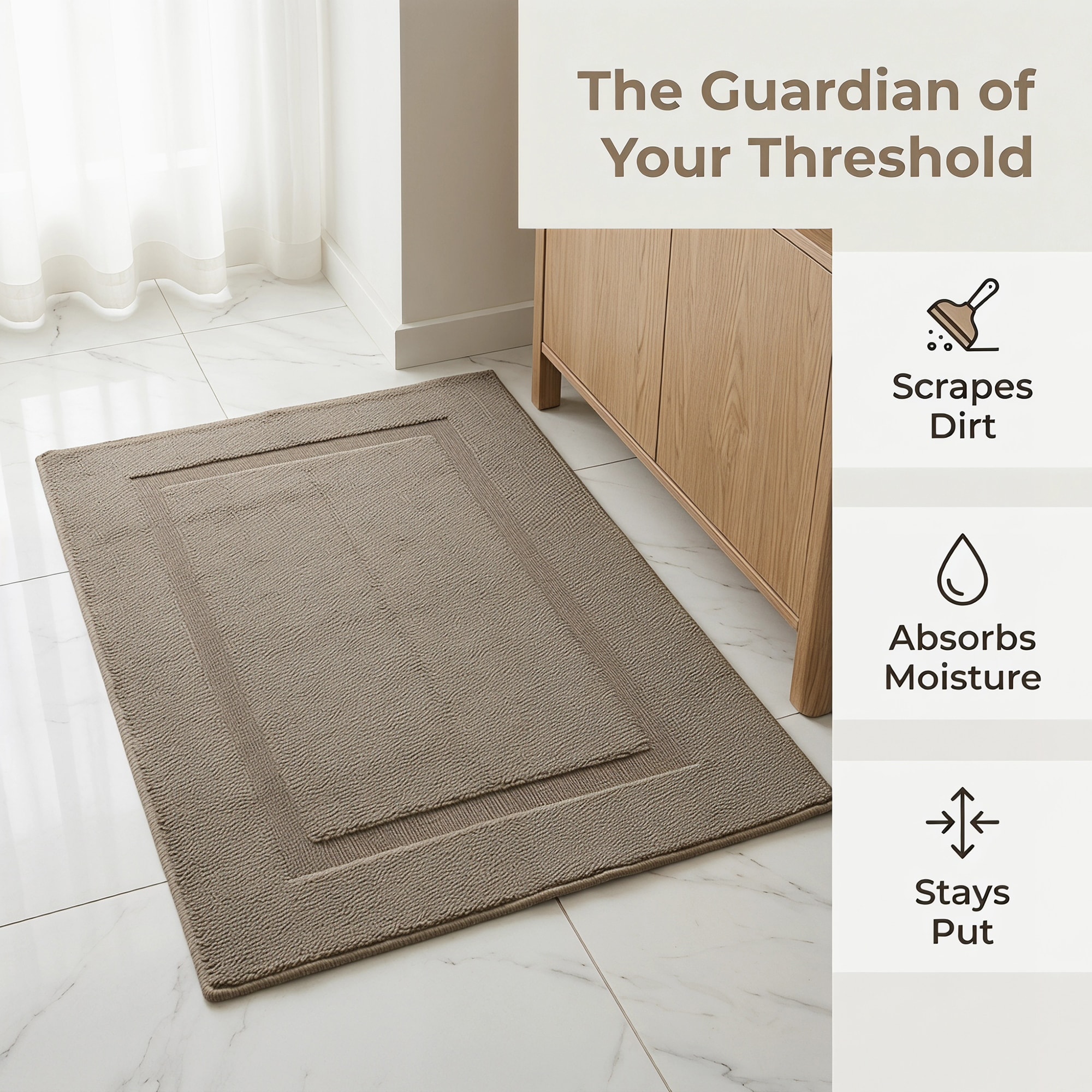 Geometric Door Mat Indoor Outdoor Scraper Welcome Mat Non-Slip