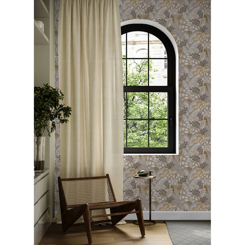 Yara Taupe Peel and Stick Wallpaper