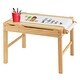 preview thumbnail 2 of 16, Wooden Kids Multi Activity Play Table with Storage Paper Roll - 34" x 23.5" x 22.5" (L x W x H) Natural
