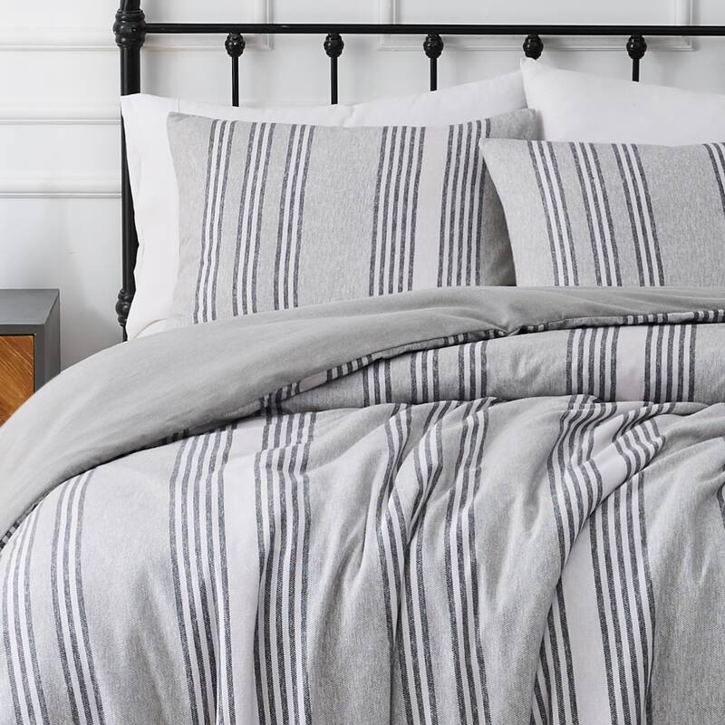 Truly Soft Printed Cotton Flannel Comforter Set