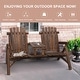 preview thumbnail 3 of 16, Outsunny Wood Adirondack Patio Bench Chair